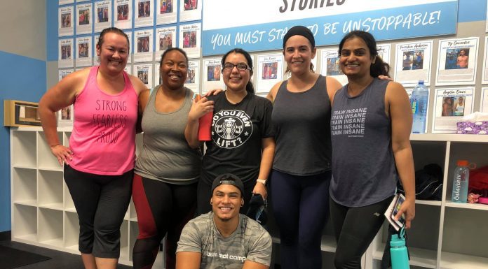 Burn Bootcamp McKinney members with trainer