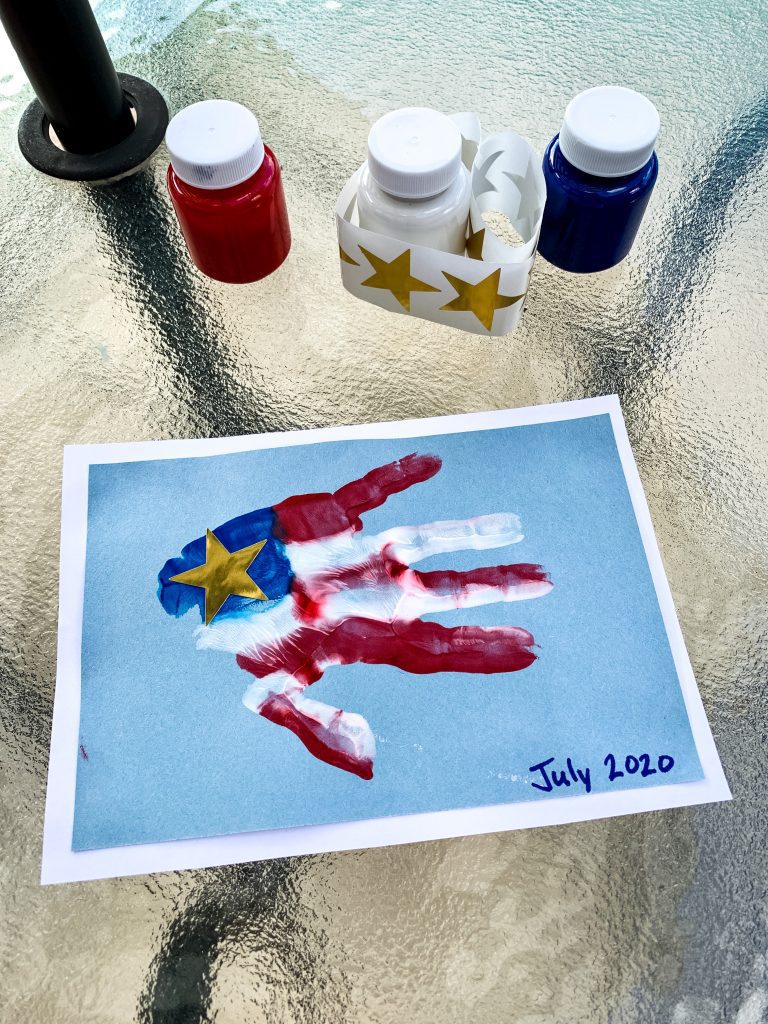 flag handprint