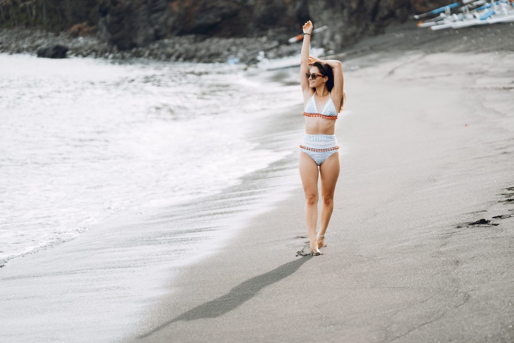 Woman in a bikini on the beach