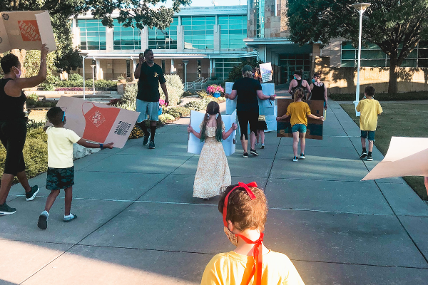 children marching in black lives matter protest