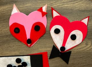 Valentine's fox craft