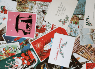 pile of Christmas cards