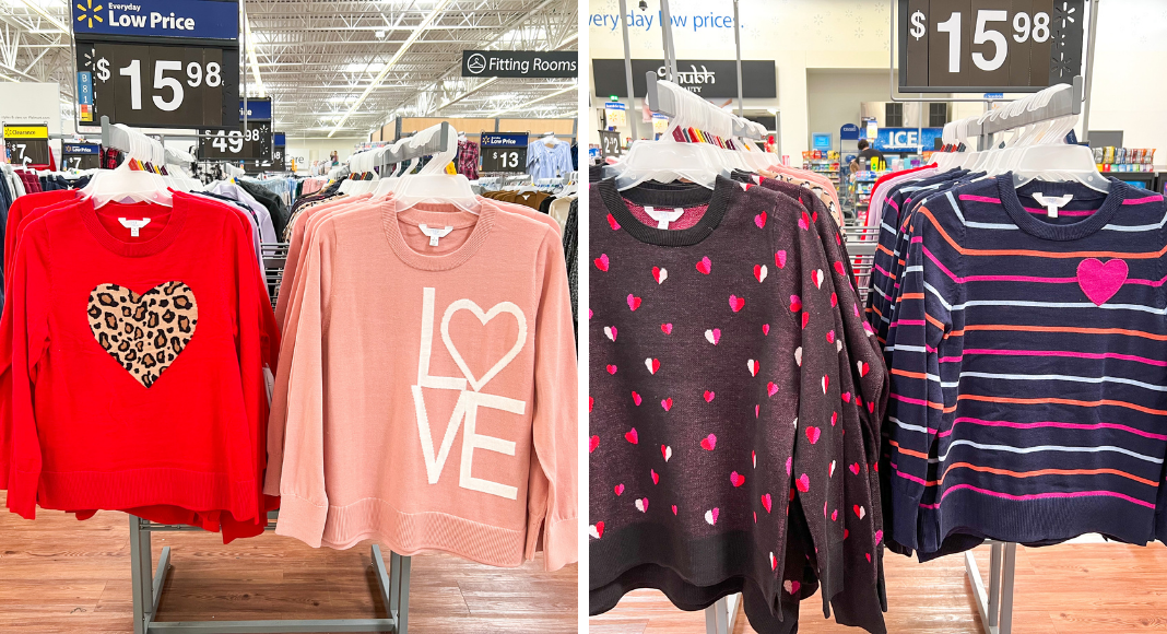 valentine's day heart sweaters