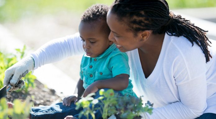 Mother Gardening with Her Son, Tips for Gardening with Kids