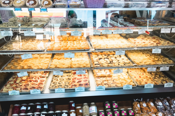 Kolaches at Czech Stop Little Czech Bakery off I-35 in West, Texas on a day trip to Magnolia Market