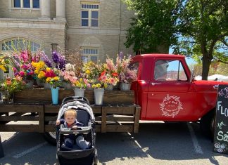 lil' red flower truck downtown McKinney