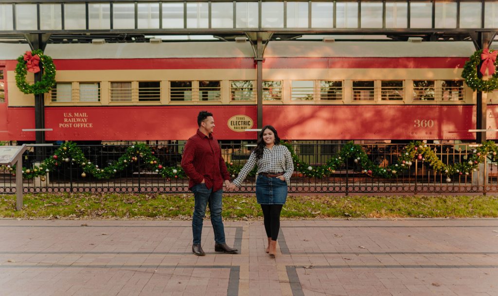 couple at interurban railway museum plano, best areas in Collin County