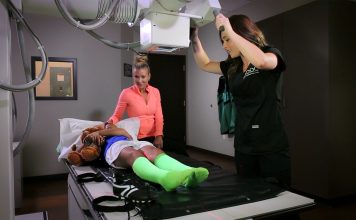 child getting x-ray at Direct Orthopedic Care