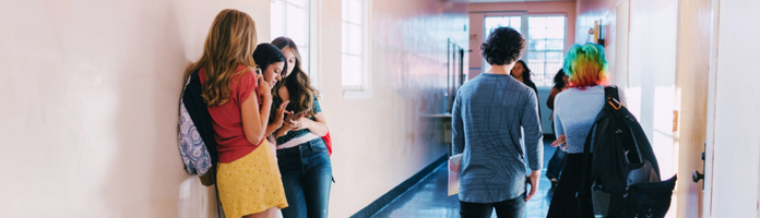 kids in high school hallway, normal teen behavior