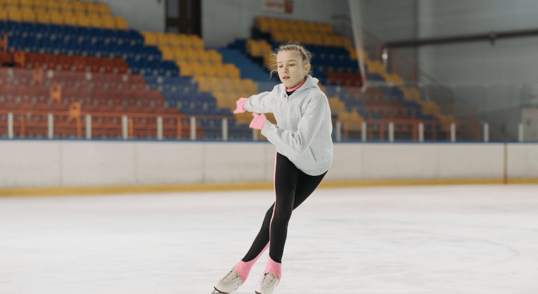 Girl ice skating