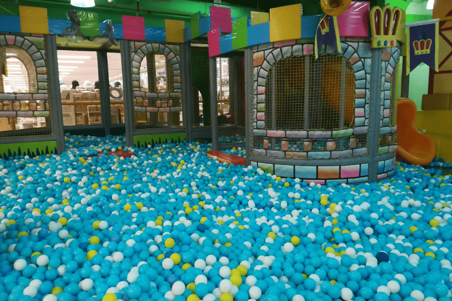 Ball pit at an indoor play place.